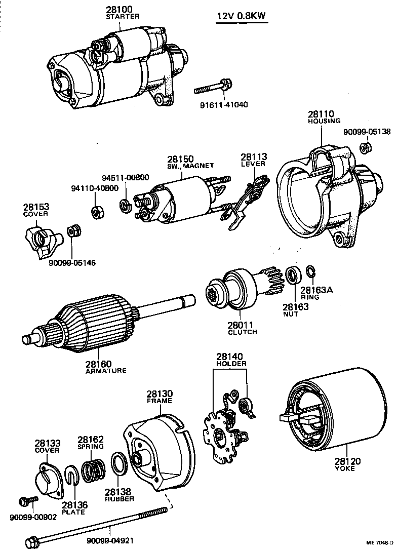 28150-15010 SWITCH ASSY, MAGNET STARTER product image