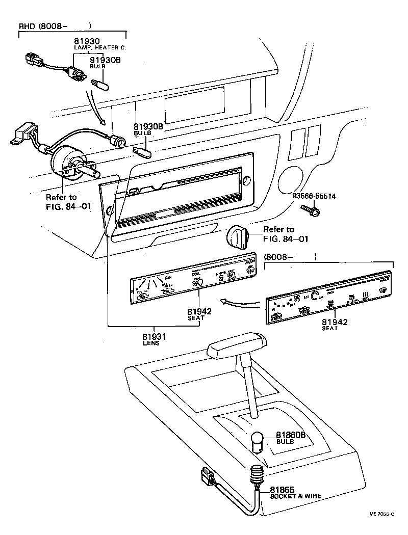 81930-16010 LAMP ASSY, HEATER CONTROL INDICATOR, NO.1 product image