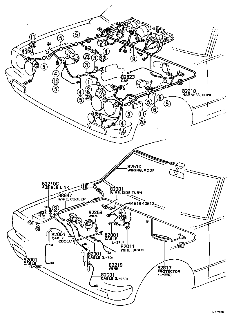 82817-89105 PROTECTOR, WIRING HARNESS, NO.1 product image