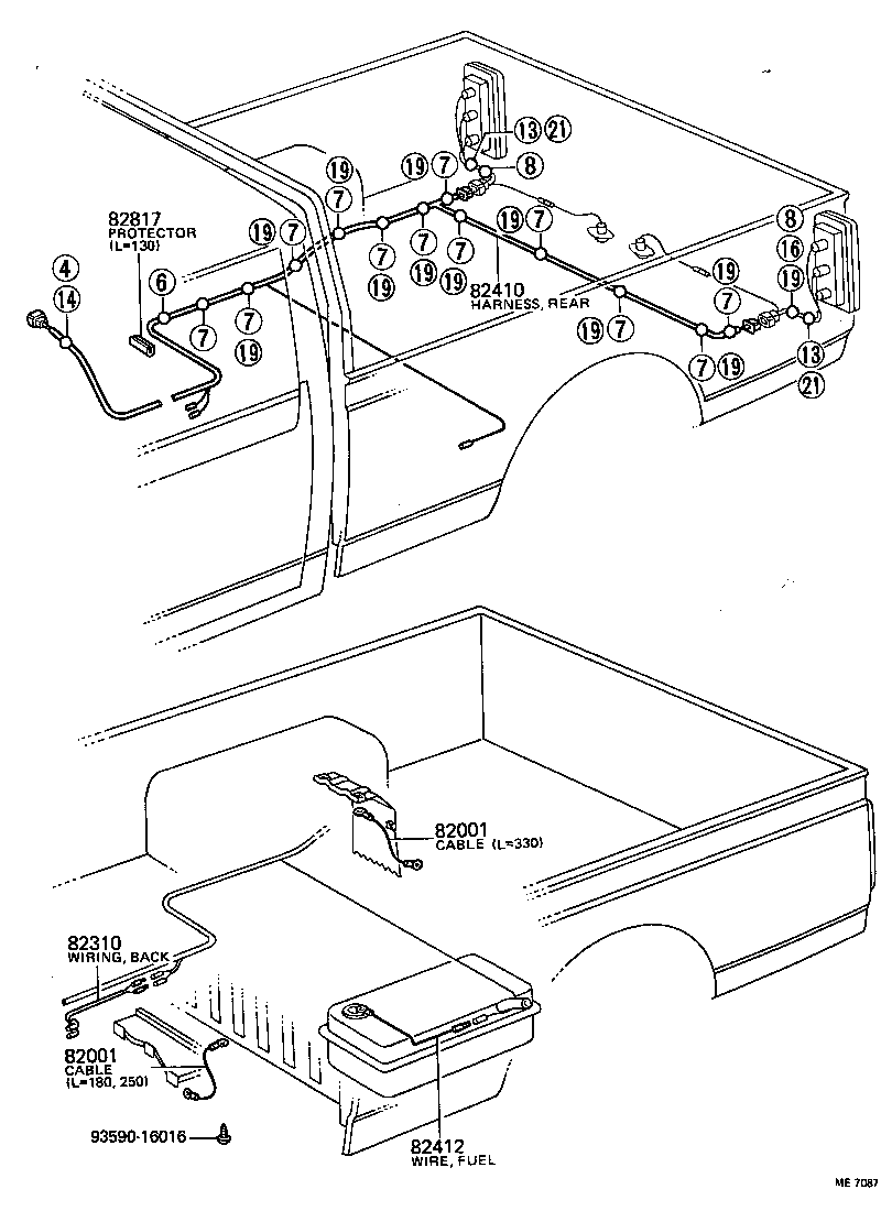 82817-89105 PROTECTOR, WIRING HARNESS, NO.1 product image