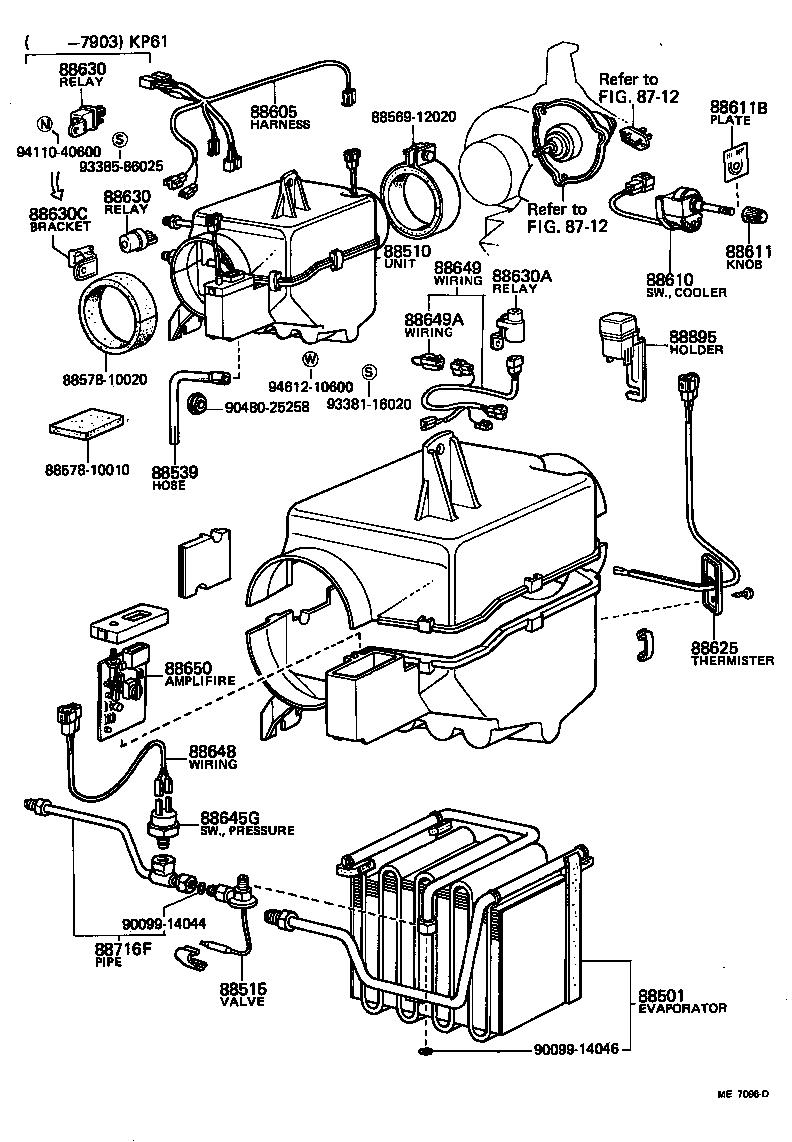 88605-10140 HARNESS SUB-ASSY, COOLER WIRING, NO.1 product image