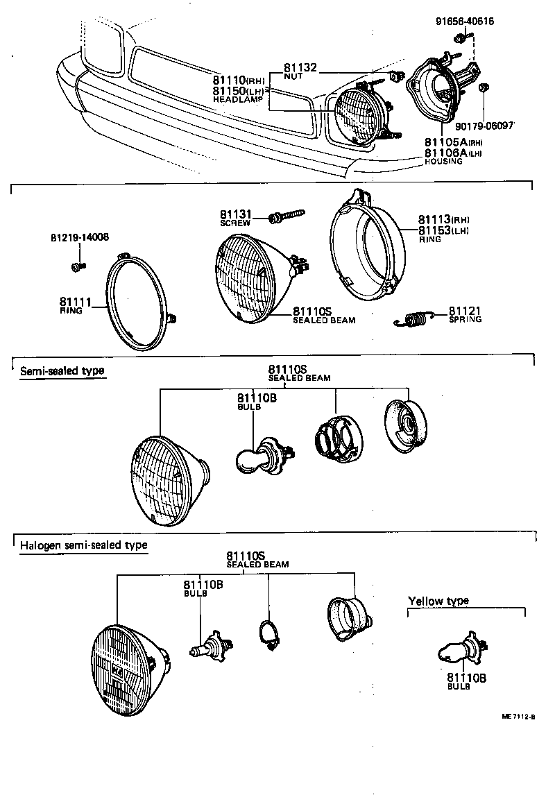 81111-10120 RING, SEALED BEAM RETAINING product image