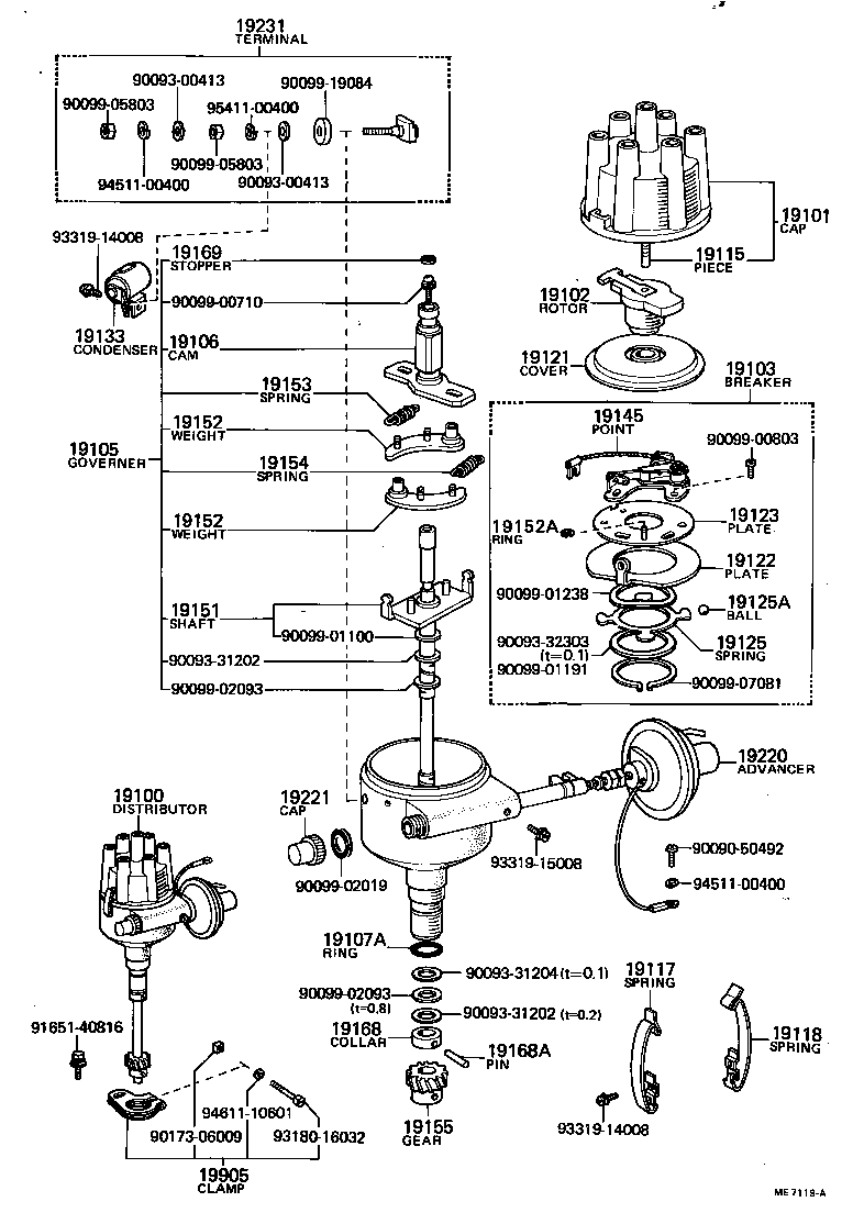 19103-41030 BREAKER SUB-ASSY, DISTRIBUTOR product image