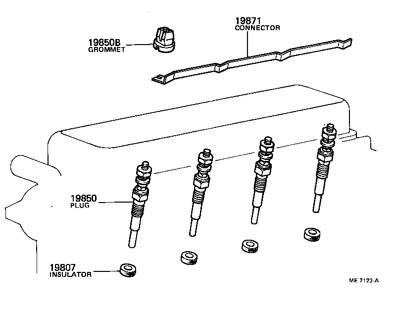 19941-61010 PLATE, RESISTIVE CORD CLAMP SUPPORT NO.1 product image