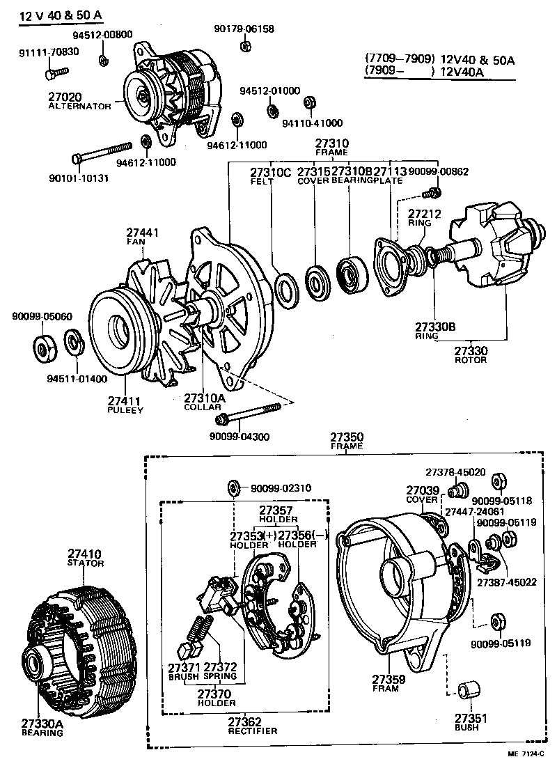 27444-60010 PACKING, ALTERNATOR BEARING COVER product image