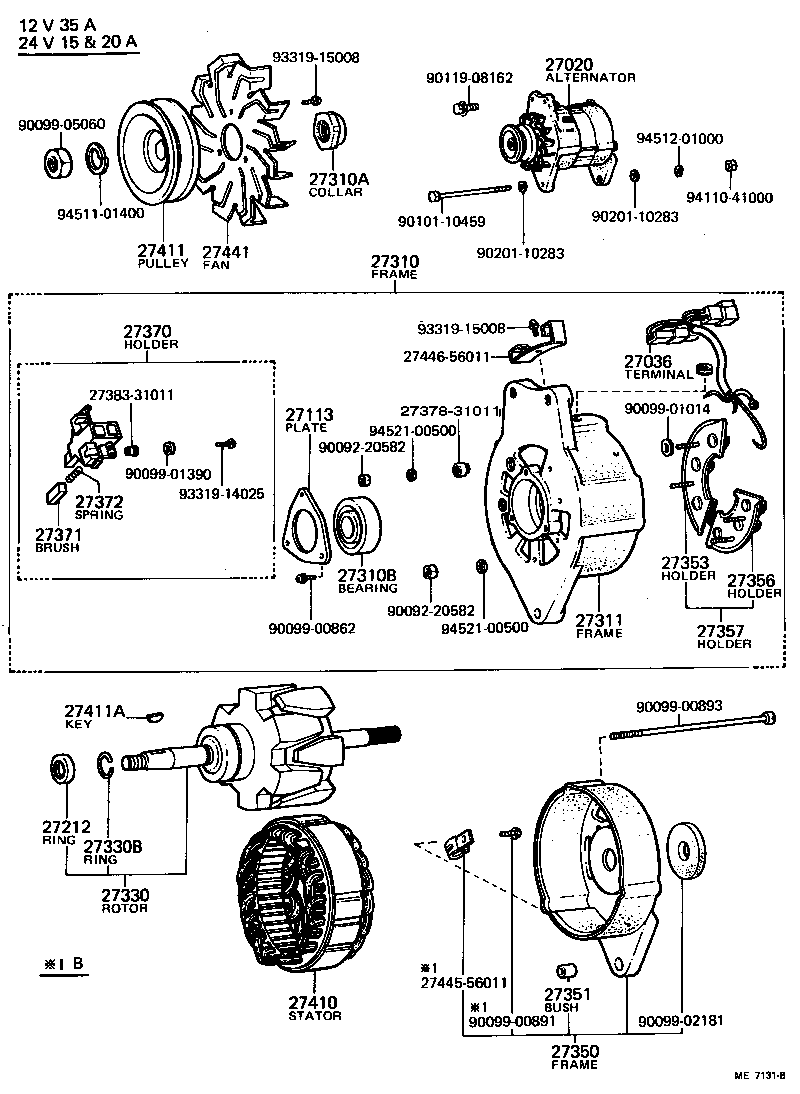 27444-60010 PACKING, ALTERNATOR BEARING COVER product image