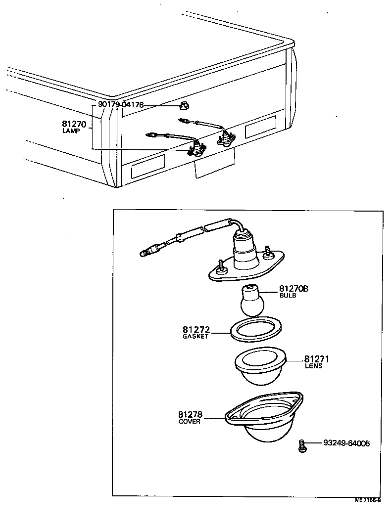 81270-19225 LAMP ASSY, LICENSE PLATE product image