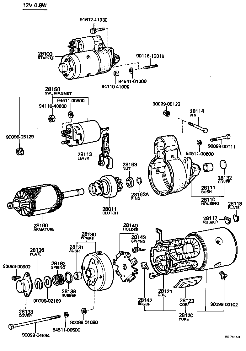 28150-26100 SWITCH ASSY, MAGNET STARTER product image