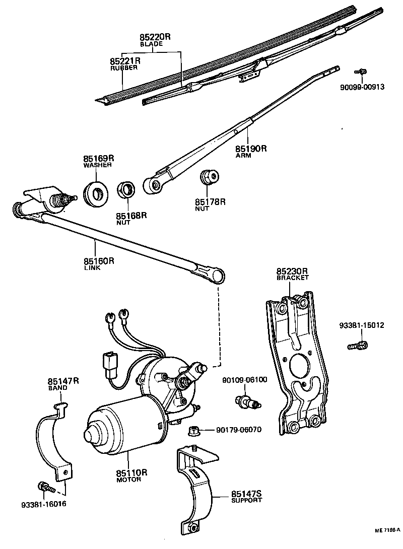 85179-87001 WASHER, REAR WIPER LINK PIVOT, NO.1 product image
