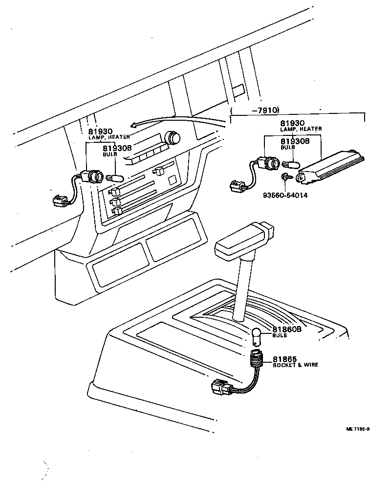 81930-87002 LAMP ASSY, HEATER CONTROL INDICATOR, NO.1 product image