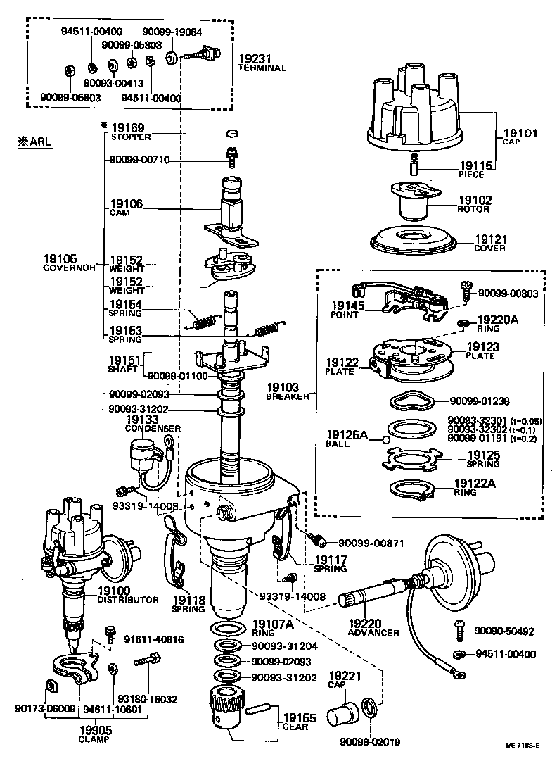 90099-52061 CONDENSER, DISTRIBUTOR product image