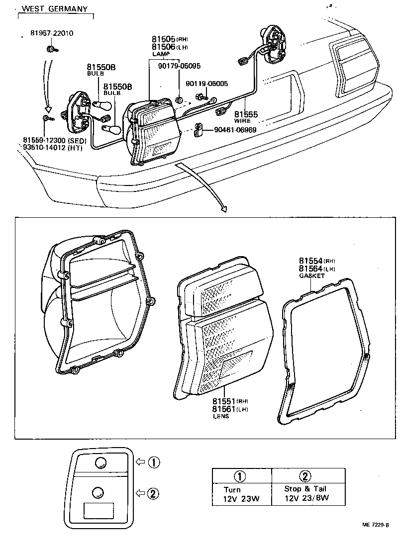 81556-23160 RIM, REAR COMBINATION LAMP, RH product image