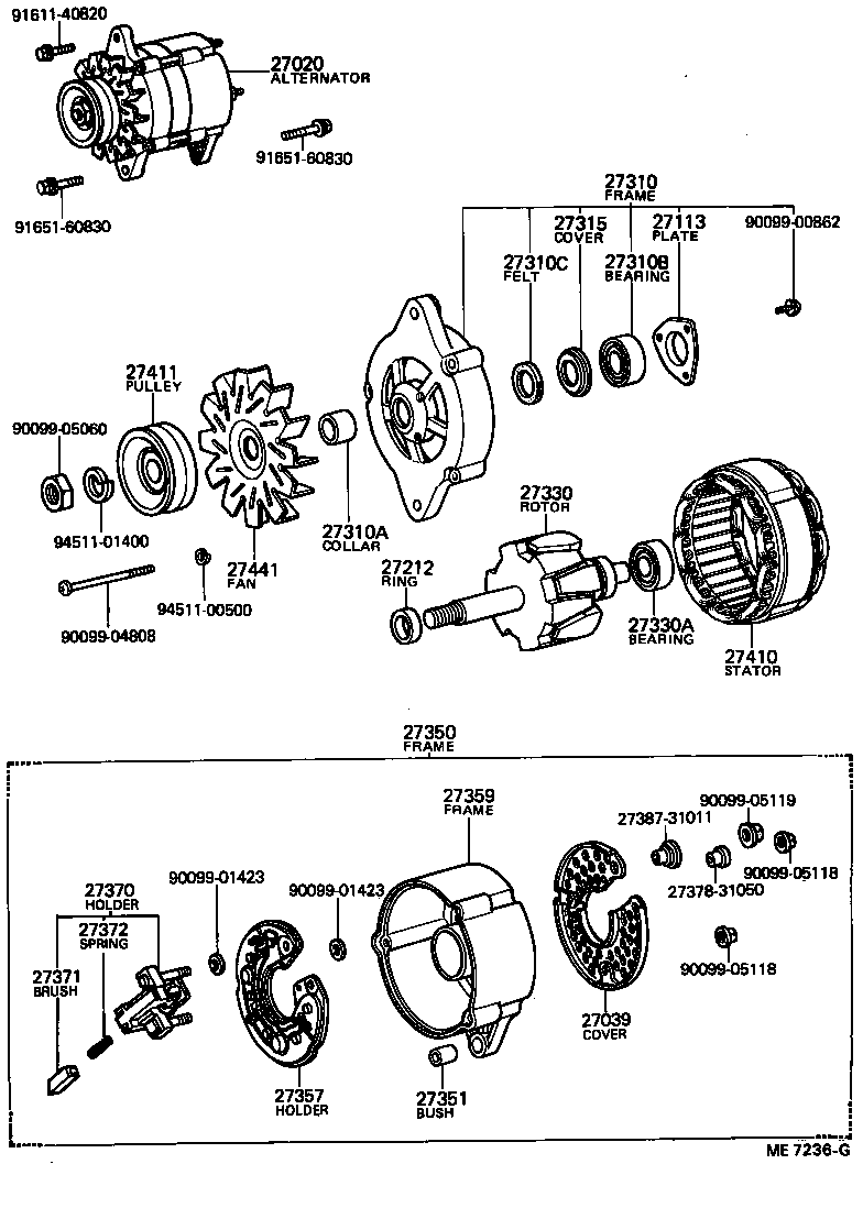 27020-54031 ALTERNATOR ASSY product image