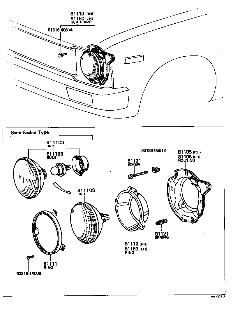 81150-39735 HEADLAMP ASSY, LH product image