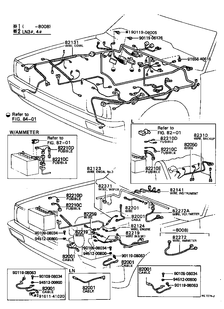 82201-89101 WIRING SUB-ASSY, INSTRUMENT PANEL product image