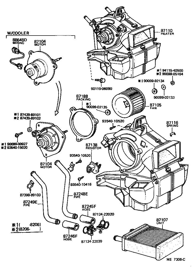 Toyota 87138-87003 RESISTOR, HEATER BLOWER