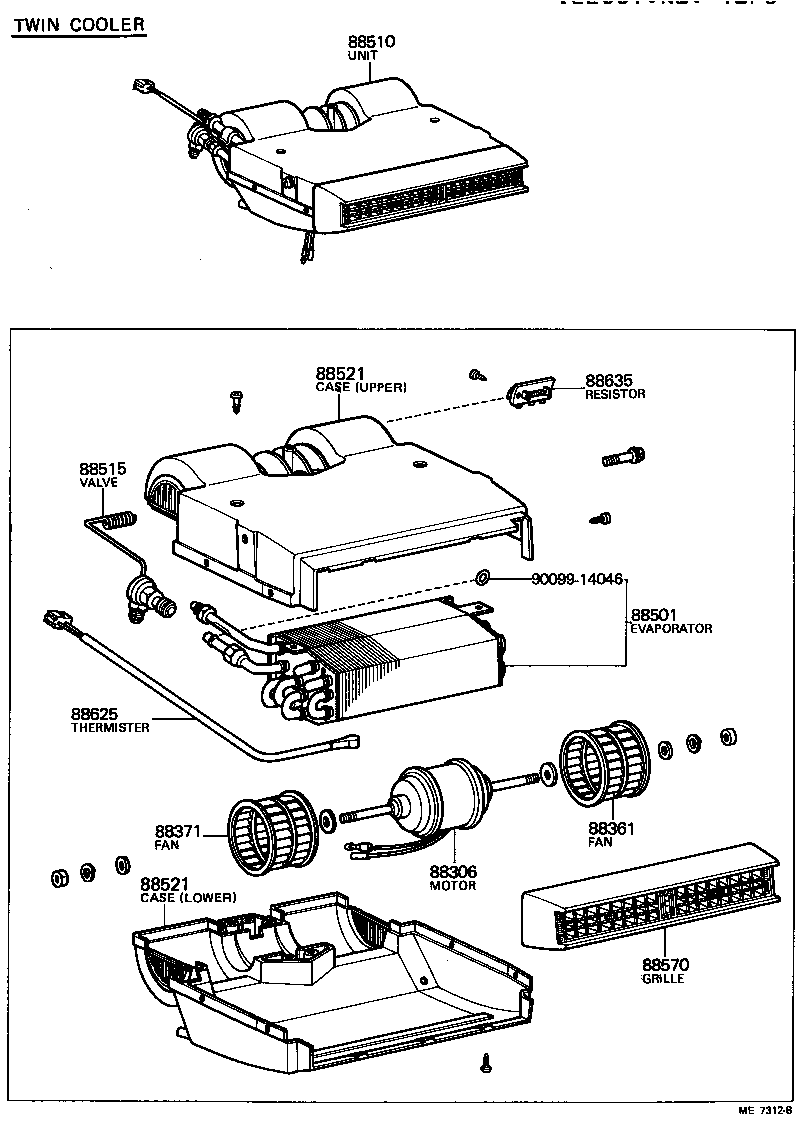 88536-90700 BRACKET, COOLING UNIT, NO.2 product image