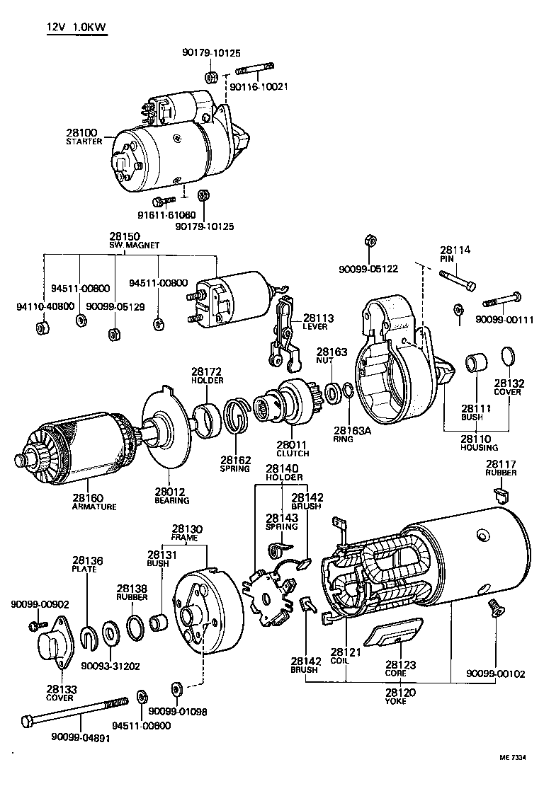 28100-33011 STARTER ASSY product image
