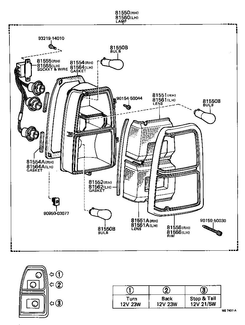 81550-80080 LAMP ASSY, REAR COMBINATION, RH product image