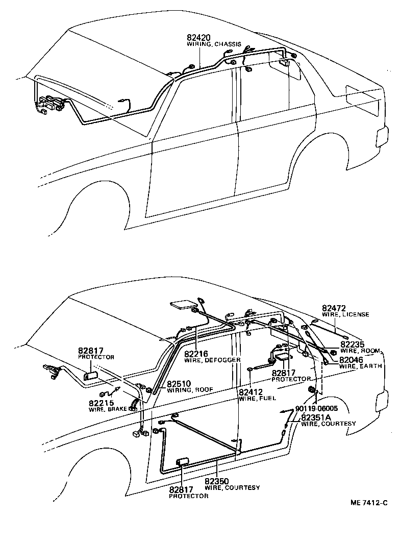 82817-91255 PROTECTOR, WIRING HARNESS, NO.3 product image