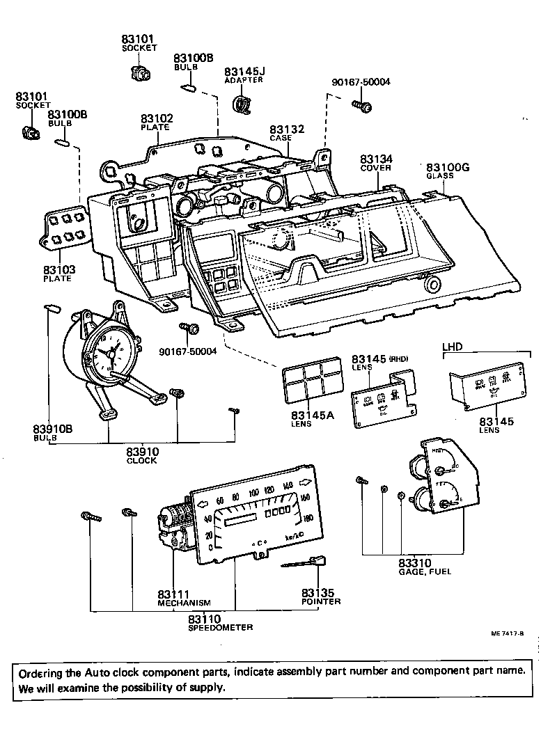 83132-20830 CASE, COMBINATION METER product image