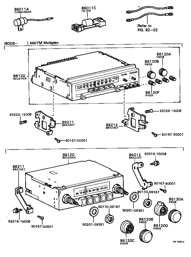 86125-20060 KNOB, RADIO RECEIVER SWITCH product image