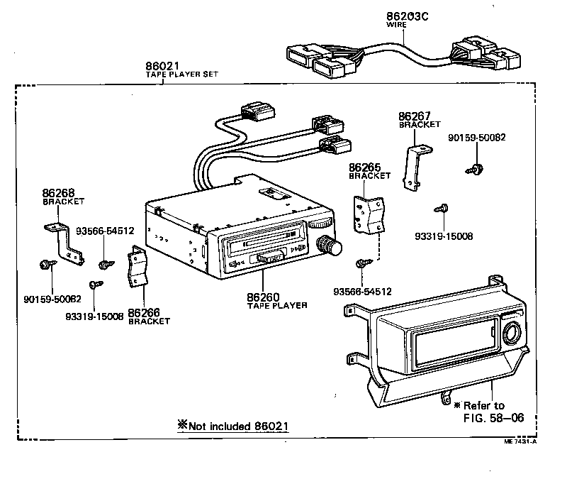 86125-20060 KNOB, RADIO RECEIVER SWITCH product image