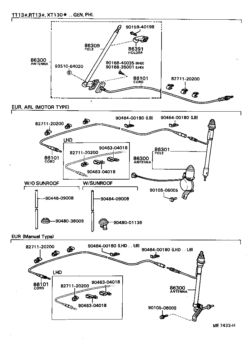 86300-20280 ANTENNA ASSY, W/HOLDER product image