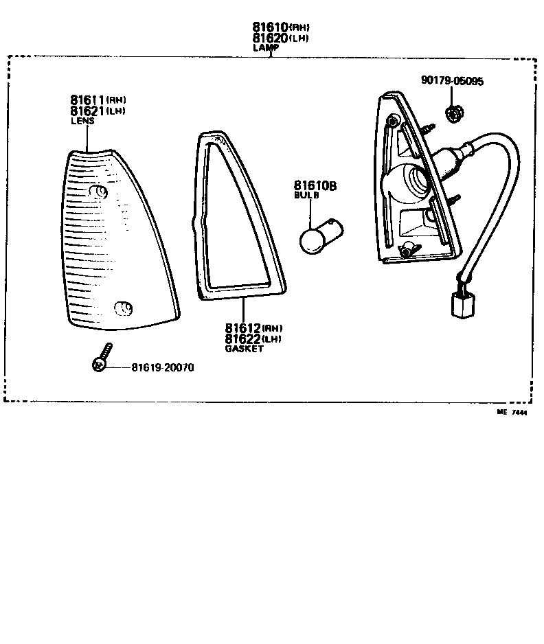 81611-20131 LENS, PARKING & CLEARANCE LAMP, RH product image