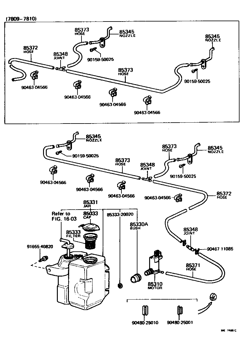 Toyota 85341-20130 NOZZLE, WINDSHIELD WASHER