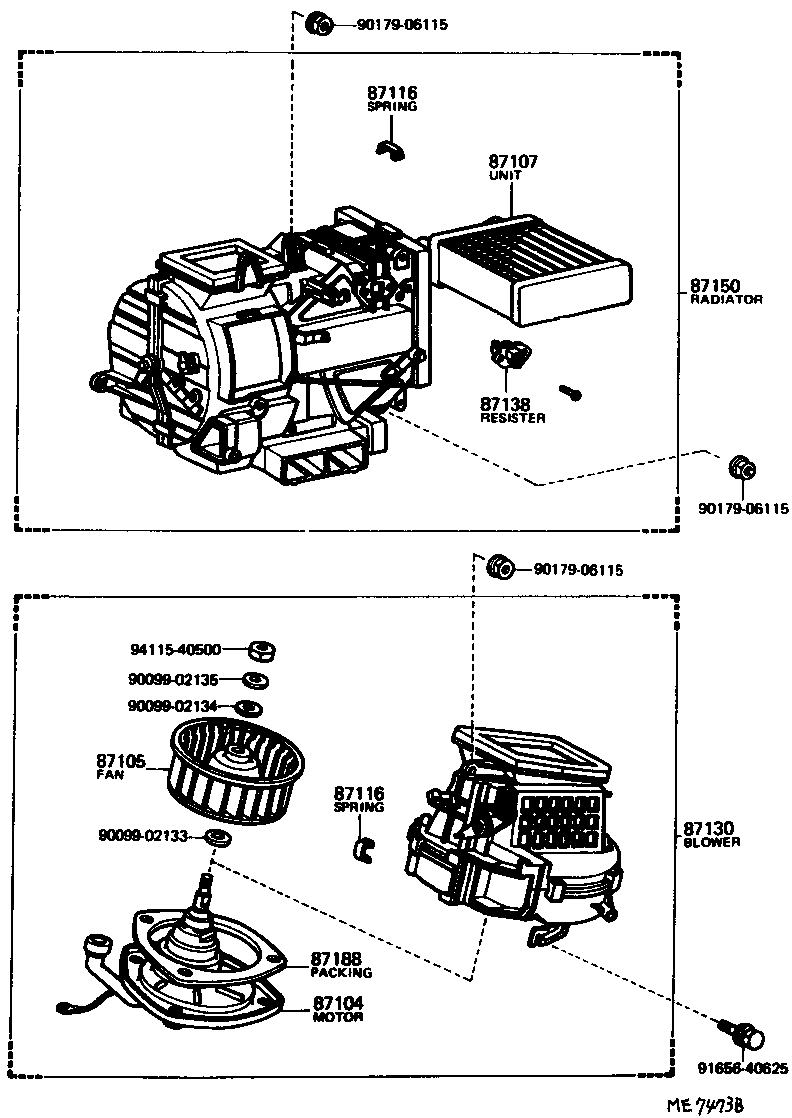 Toyota 87150-20240 RADIATOR ASSY, HEATER