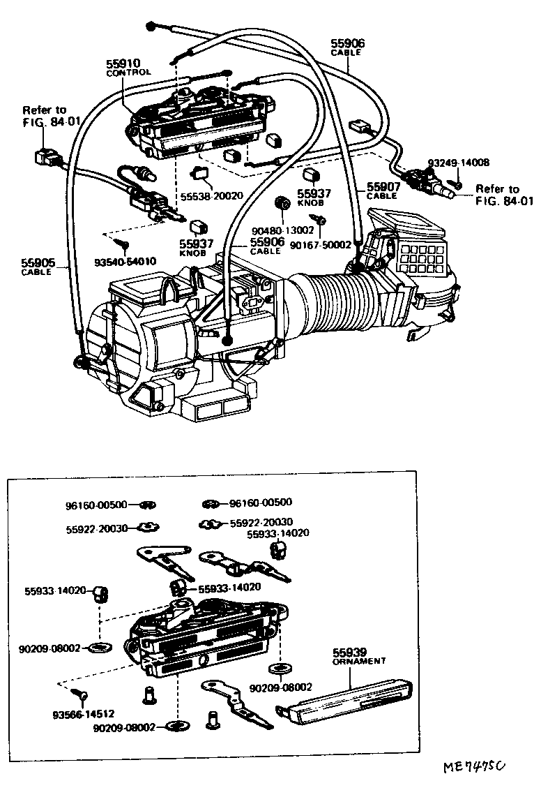 Toyota 55845-20050 DUCT, AIR, SIDE NO.1 LH