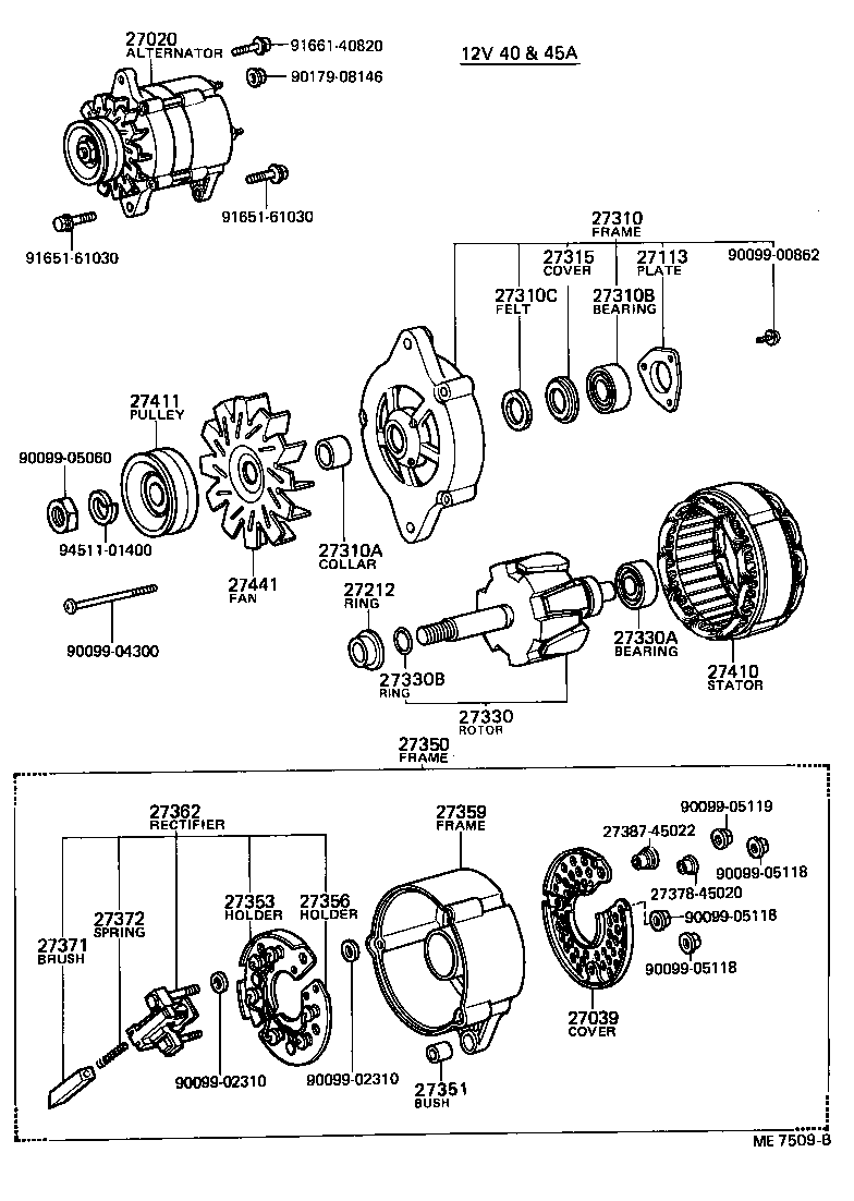 27020-31160 ALTERNATOR ASSY product image