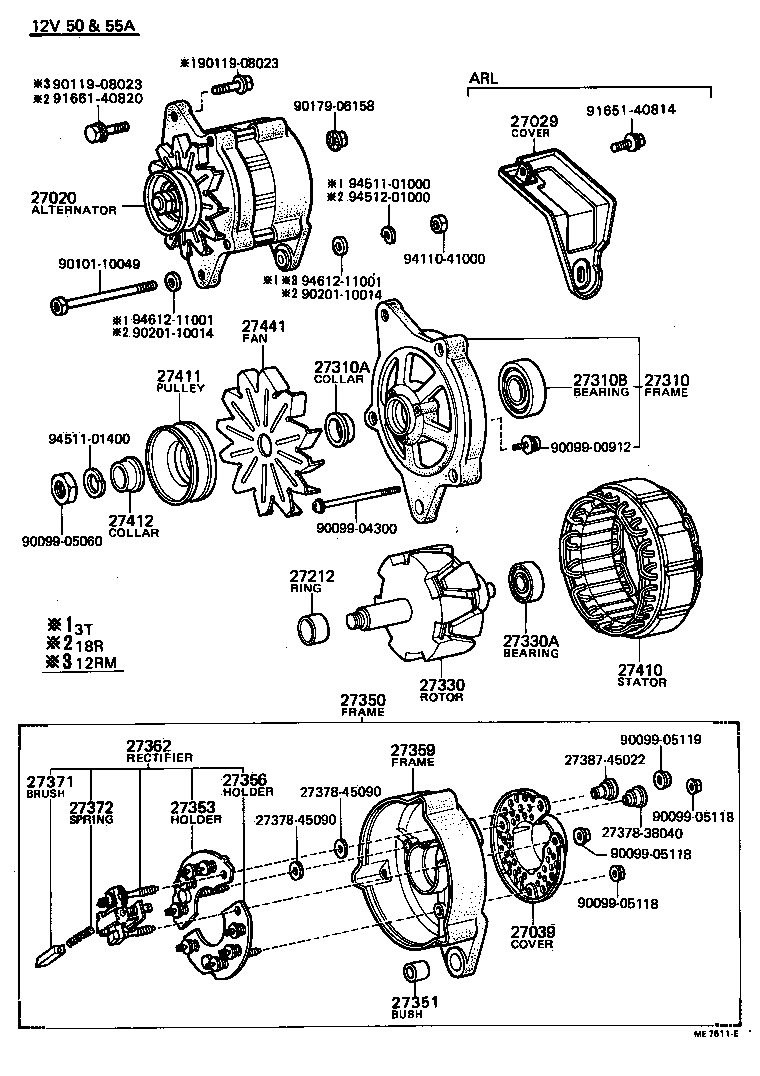 27020-31160 ALTERNATOR ASSY product image