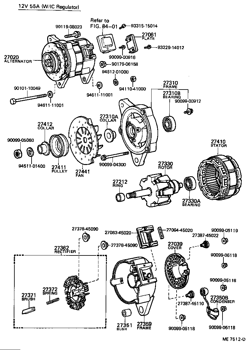 27020-31160 ALTERNATOR ASSY product image