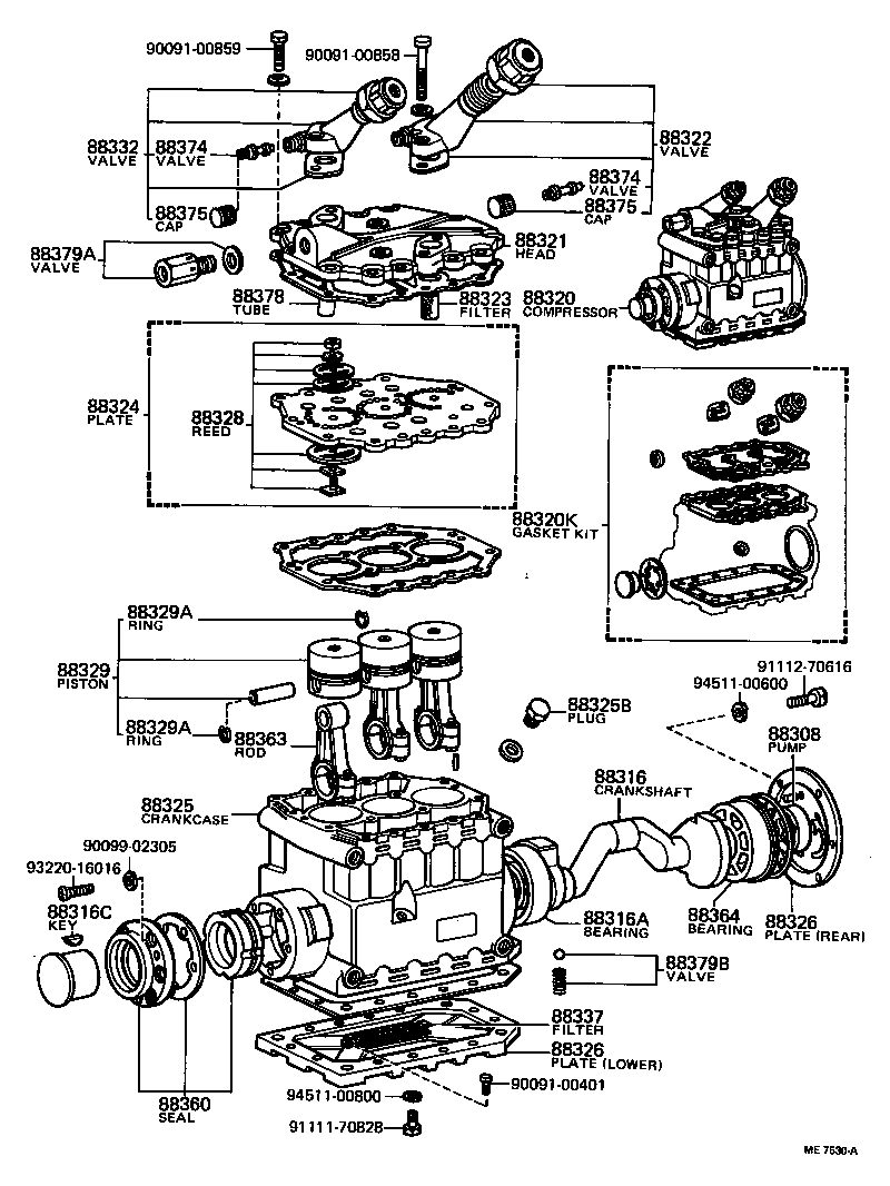 88305-36040 PLATE SUB-ASSY, COOLER COMPRESSOR VALVE product image