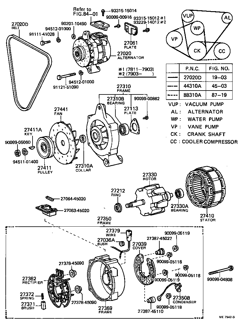 27020-52010 ALTERNATOR ASSY product image