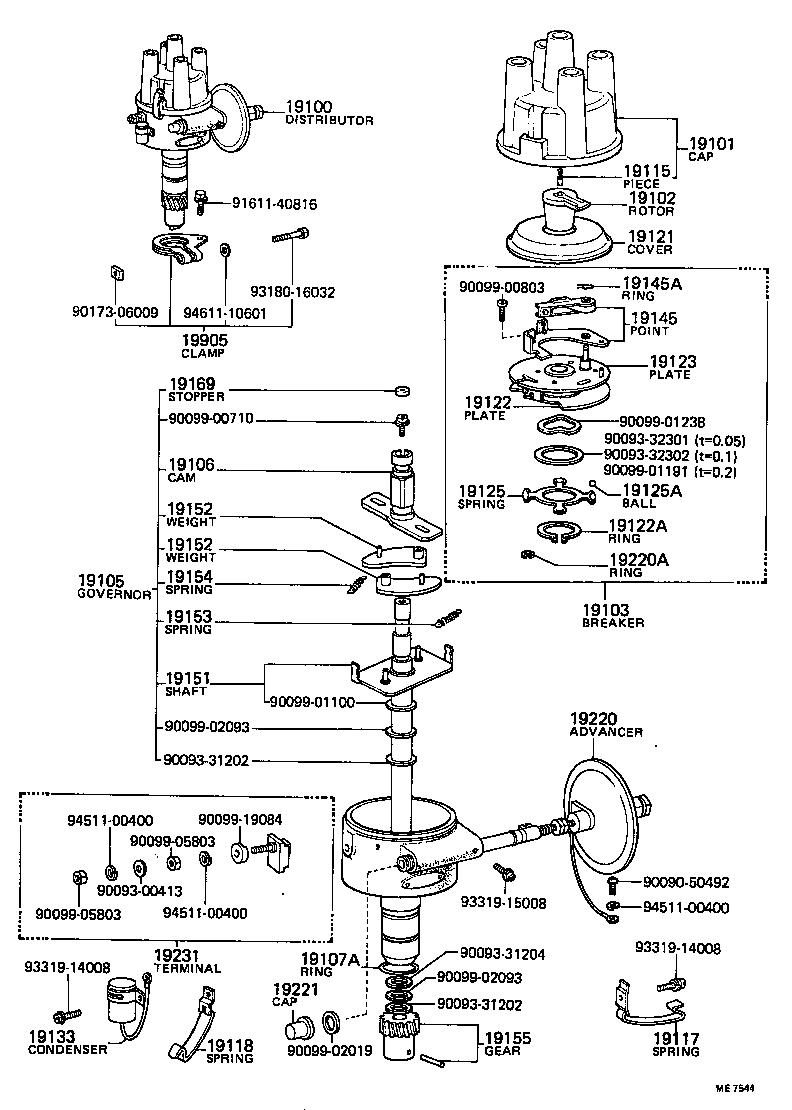 19100-31050 DISTRIBUTOR ASSY product image