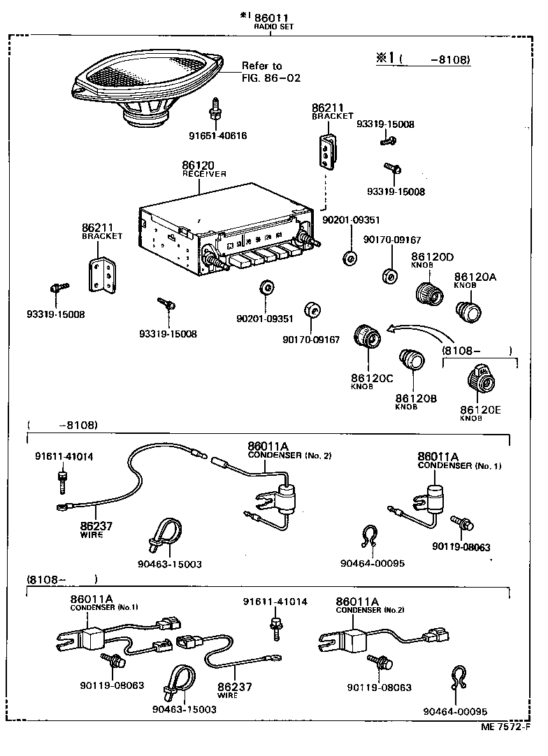 86125-89101 KNOB, RADIO RECEIVER SWITCH product image