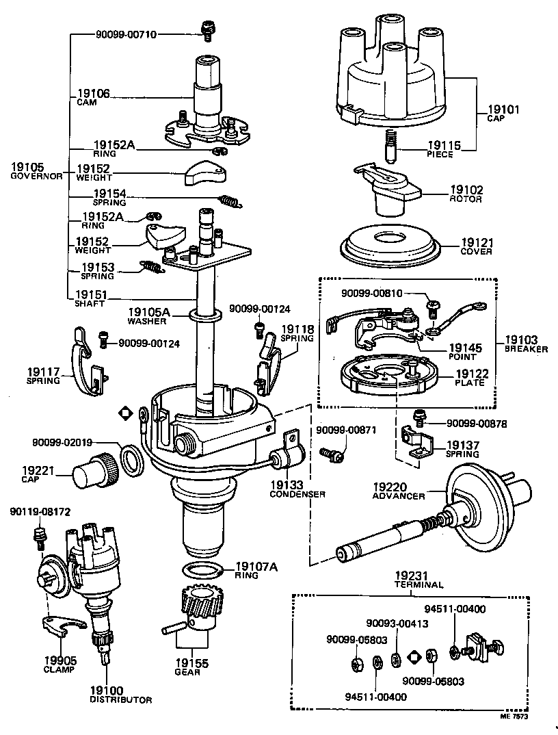 19195-38010 GEAR, SPIRAL, DISTRIBUTOR product image