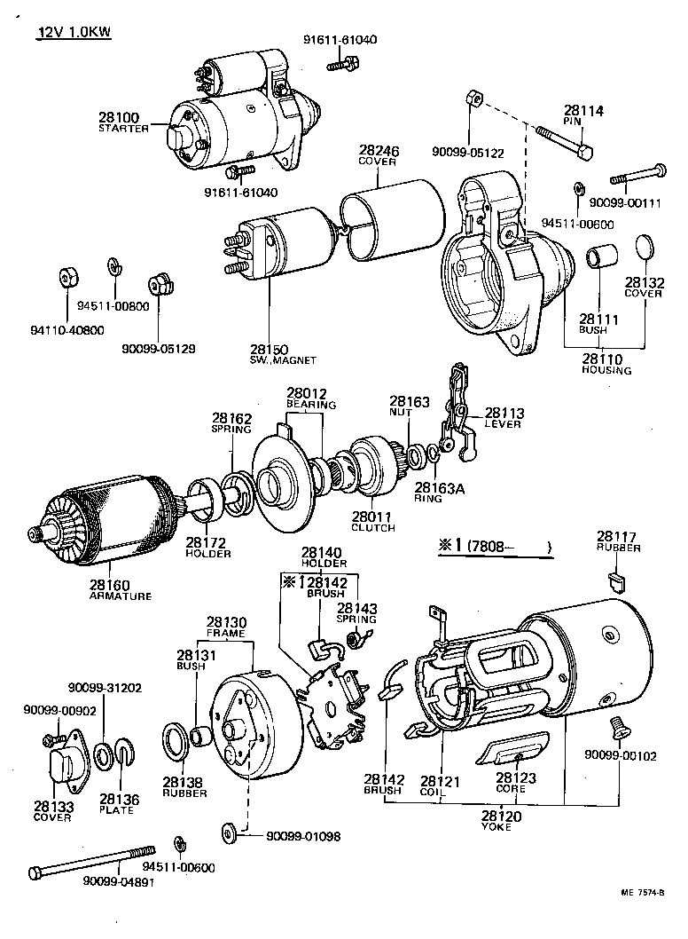 28100-34070 STARTER ASSY product image