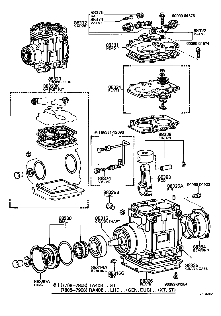 88431-20170 BRACKET, COMPRESSOR MOUNTING, NO.2 product image
