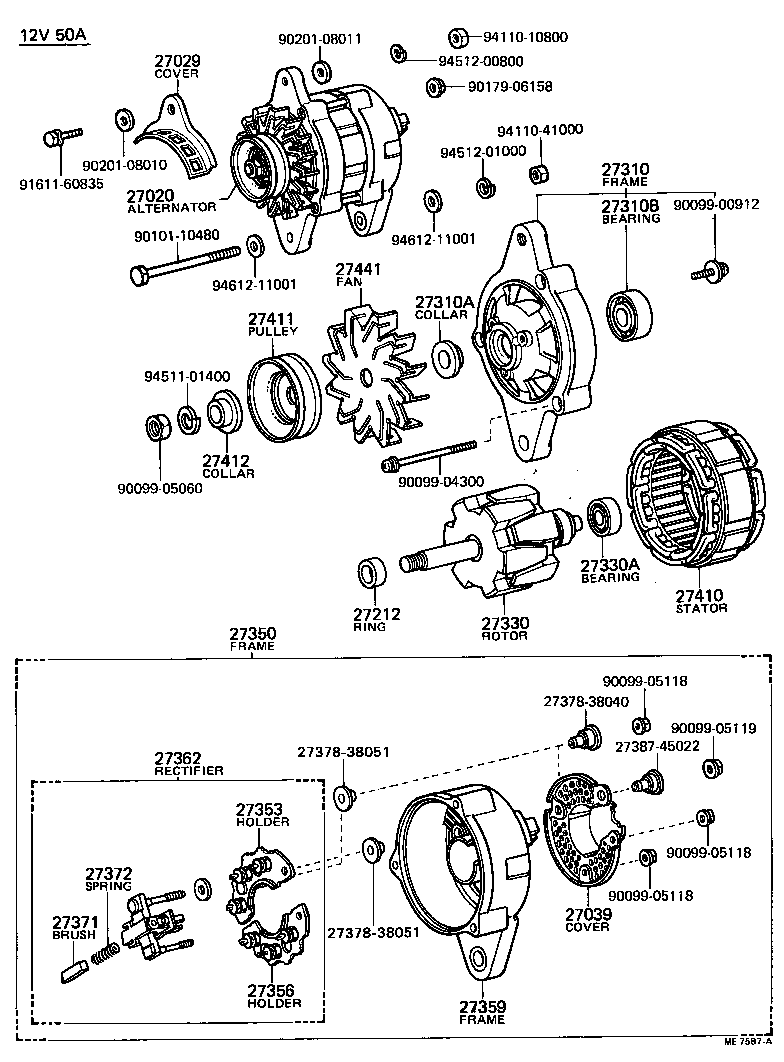 27020-15022 ALTERNATOR ASSY product image