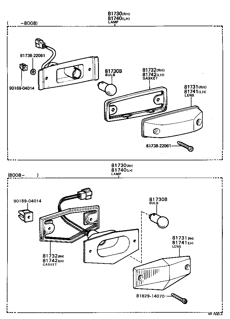 81740-29195 LAMP ASSY, SIDE TURN SIGNAL, LH product image