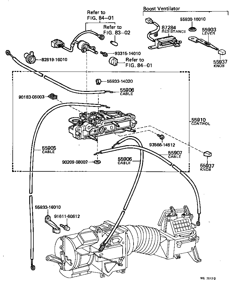 Toyota 55085-16040 DUCT, AIR, SIDE NO.1 LH