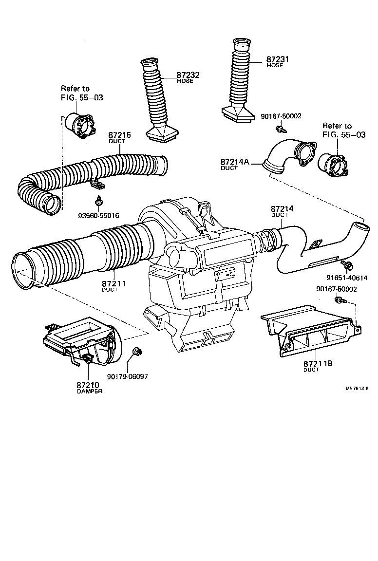 87231-16010 HOSE, HEATER DEFROSTER, RH product image