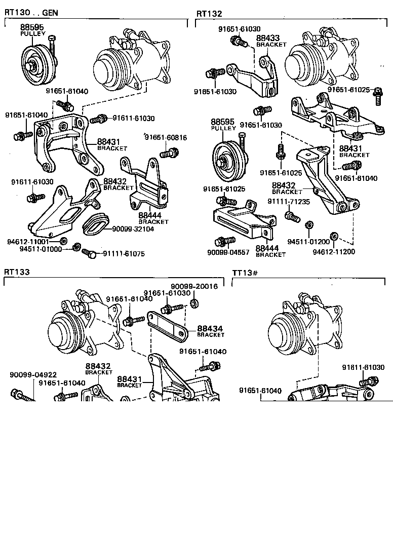 88431-20220 BRACKET, COMPRESSOR MOUNTING, NO.2 product image