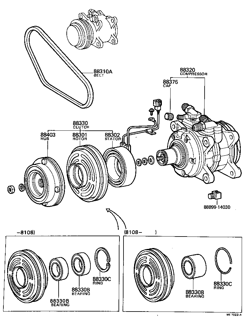 88431-20220 BRACKET, COMPRESSOR MOUNTING, NO.2 product image