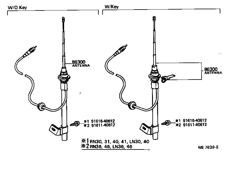 86300-89113 ANTENNA ASSY, W/HOLDER product image