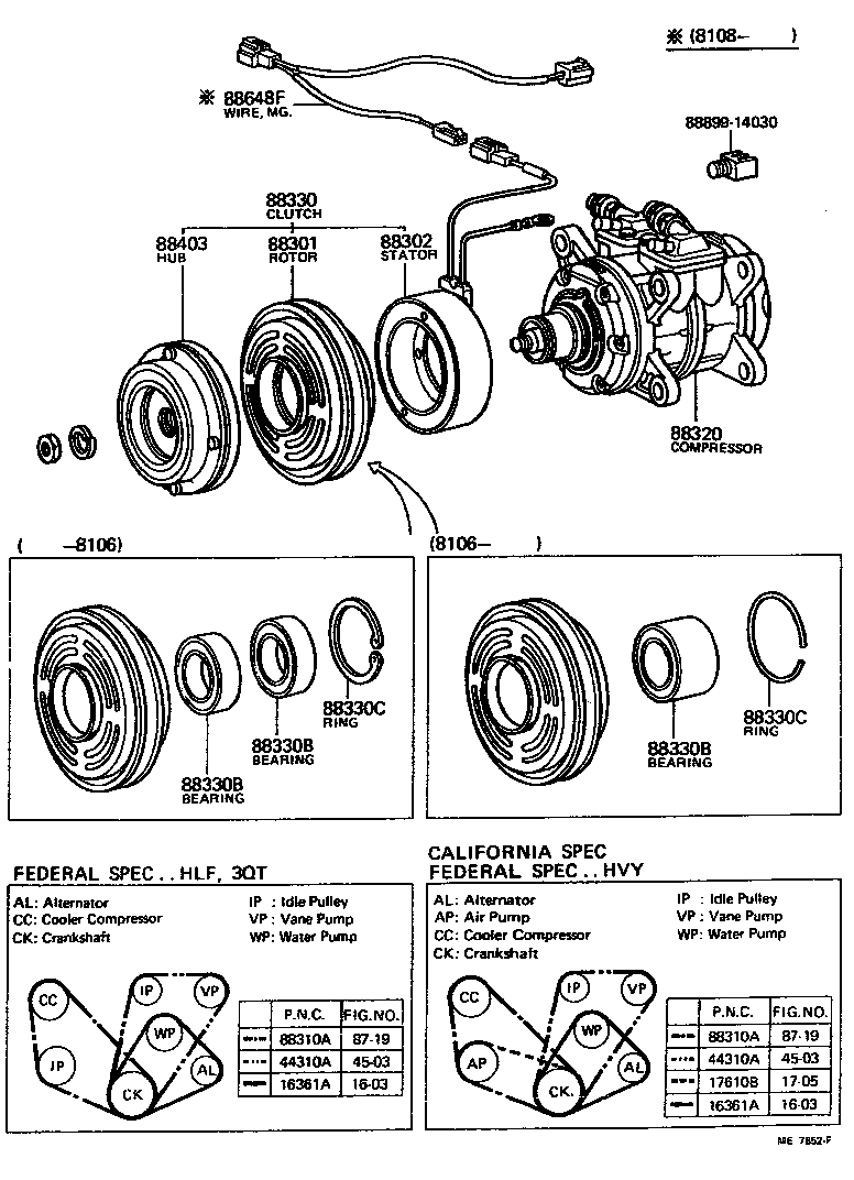 Toyota 88304-35040 CYLINDER SUB-ASSY, COOLER COMPRESSOR